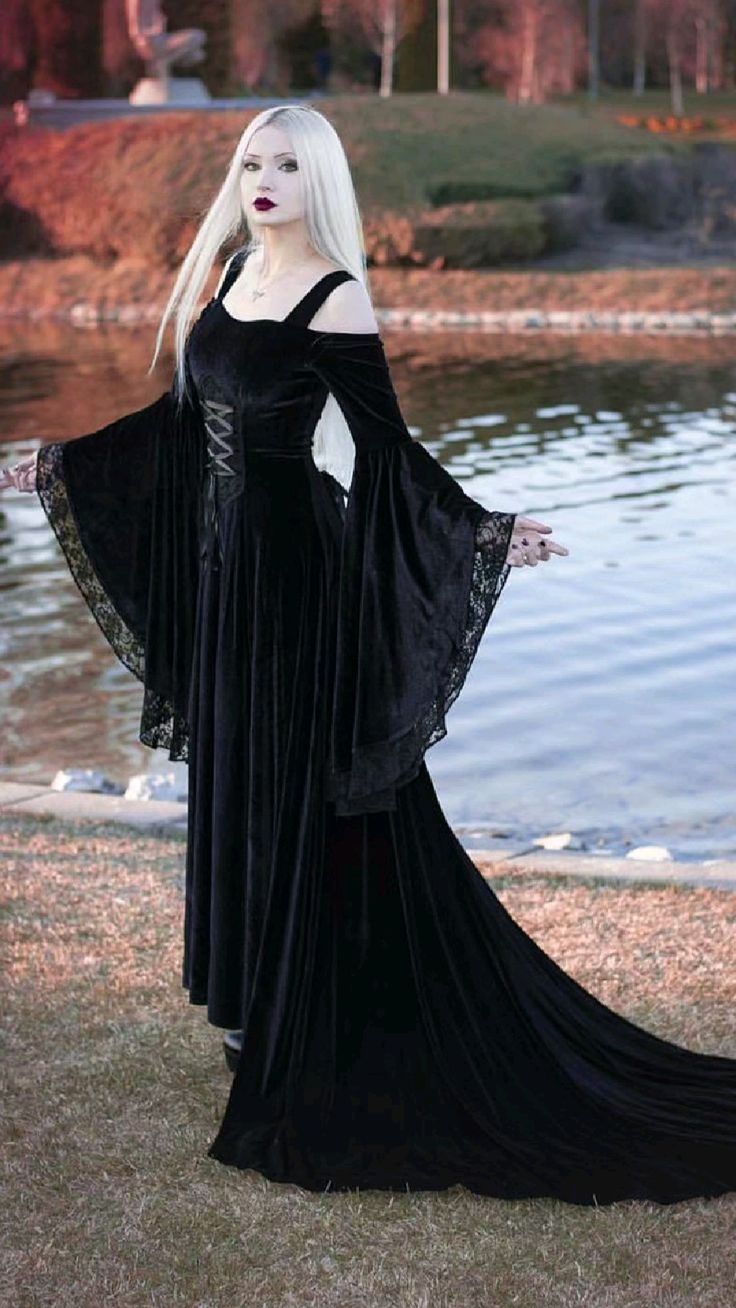 Enchanting Black Velvet Gown